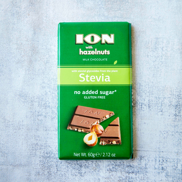 ION Milk Chocolate with Hazelnuts – No added sugar (60g)