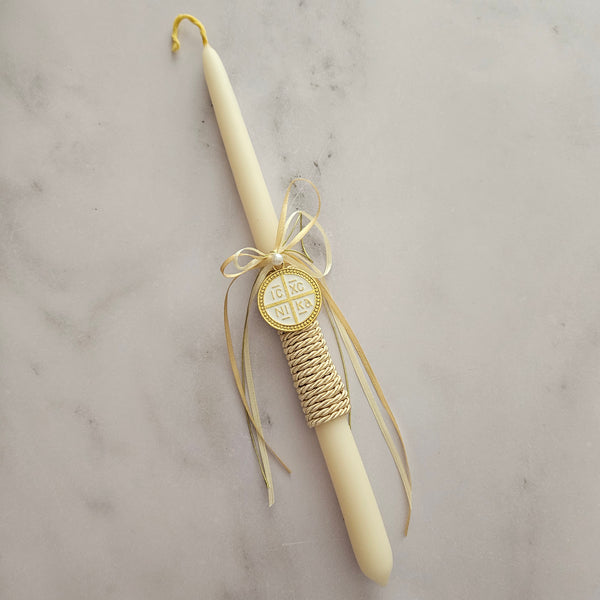 A beautiful handmade Beeswax Orthodox Candle, inspired by true Easter tradition.