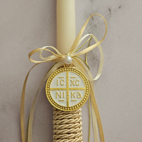 A beautiful handmade Beeswax Orthodox Candle, inspired by true Easter tradition.