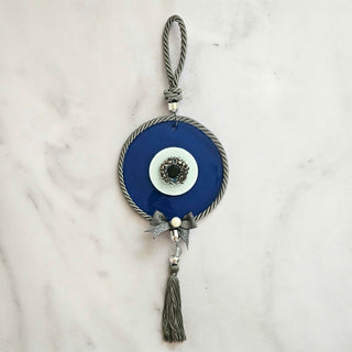 Mati - Glass Evil Eye Wall Decor - Large Royal Blye