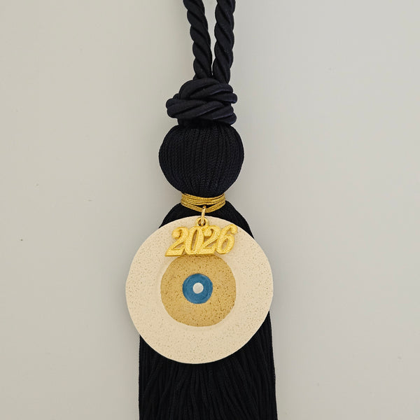 Gouria - Greek Good Luck Charm with Ceramic Eye